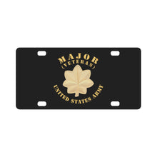 Load image into Gallery viewer, Army - Major - MAJ - Veteran X 300 Classic License Plate

