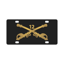 Load image into Gallery viewer, Army - 12th Cavalry Branch wo Txt X 300 Classic License Plate

