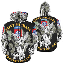 Load image into Gallery viewer, Men&#39;s All Over Print Hoodie (USA Size) (Model H13) - 82nd Airborne Div - Saint Michael - Protecting Us - Mass
