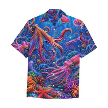 Load image into Gallery viewer, vibrant underwater scene in luminous sunlight Men's All Over Print Hawaiian Shirt With Chest Pocket
