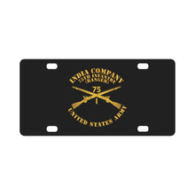 Load image into Gallery viewer, Army - India Co 75th Infantry (Ranger) - Branch Insignia Classic License Plate
