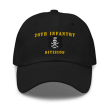 Load image into Gallery viewer, Dad hat - Army - 20th Infantry Division X 300 - Hat
