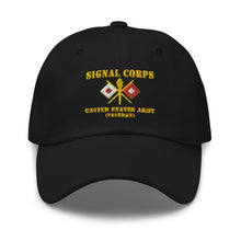 Load image into Gallery viewer, Dad hat - Army - Signal Corps - Branch - US Army Veteran X 300DPI
