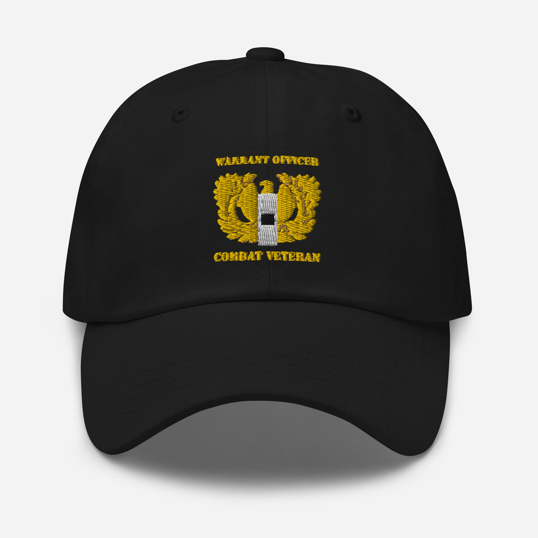 Dad hat - Emblem - Warrant Officer - WO1 - Combat Veteran X 300