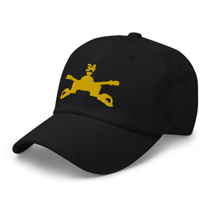 Dad hat - Army - 34th Armor Regiment - Armor Branch wo Txt