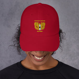 Dad hat - Emblem - Warrant Officer - WO1 - Retired X 300