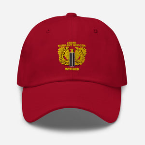 Dad hat - Emblem - Warrant Officer - CW6 - Retired X 300