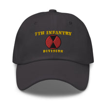 Load image into Gallery viewer, Dad hat - Army - 7th Infantry Division - Hat
