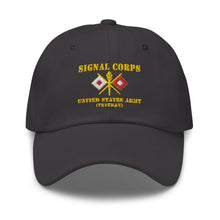 Load image into Gallery viewer, Dad hat - Army - Signal Corps - Branch - US Army Veteran X 300DPI
