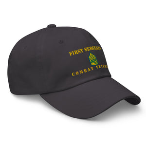 Dad hat - Army - First Sergeant - Combat Veteran - Line