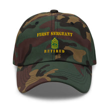 Load image into Gallery viewer, Dad hat - Army - First Sergeant - Retired - Line
