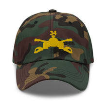 Load image into Gallery viewer, Dad hat - Army - 34th Armor Regiment - Armor Branch wo Txt
