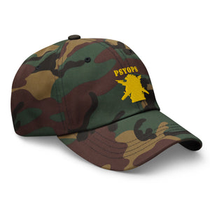 Dad hat - Army - PSYOPS w Branch Insignia - Line X 300 - Hat