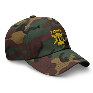 Dad hat - Army - PSYOPS w Branch Insignia - 16th Battalion Numeral - Line X 300 - Hat