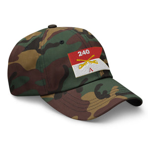 Dad hat - Army - Alpha Troop, 240th Cavalry Regiment - Guidon