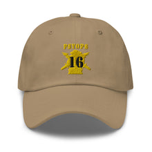 Load image into Gallery viewer, Dad hat - Army - PSYOPS w Branch Insignia - 16th Battalion Numeral - Line X 300 - Hat
