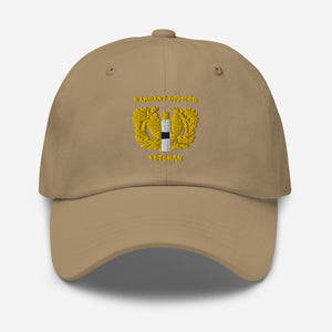 Dad hat - Emblem - Warrant Officer - WO1 - Veteran X 300