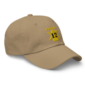 Dad hat - Army - PSYOPS w Branch Insignia - 12th Battalion Numeral - Line X 300 - Hat