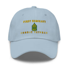 Load image into Gallery viewer, Dad hat - Army - First Sergeant - Combat Veteran - Line
