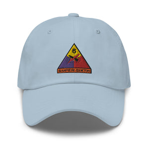 Dad hat - Army - 6th Armored Division - Super Sixth wo Txt