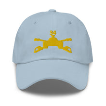 Load image into Gallery viewer, Dad hat - Army - 34th Armor Regiment - Armor Branch wo Txt
