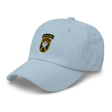 Load image into Gallery viewer, Dad hat - SOF - JFK Special Warfare Center - School SSI wo Txt w white
