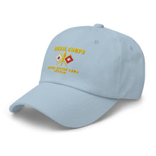 Load image into Gallery viewer, Dad hat - Army - Signal Corps - Branch - US Army Veteran X 300DPI
