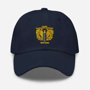 Dad hat - Emblem - Warrant Officer - CW6 - Retired X 300