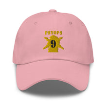 Load image into Gallery viewer, Dad hat - Army - PSYOPS w Branch Insignia - 9th Battalion Numeral - Line X 300 - Hat
