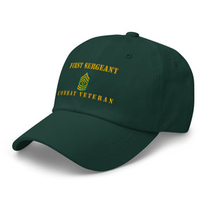 Dad hat - Army - First Sergeant - Combat Veteran - Line