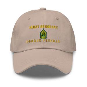 Dad hat - Army - First Sergeant - Combat Veteran - Line