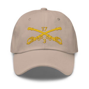 Dad hat - Army - 3rd Squadron 17th Cavalry Regiment Branch wo Txt