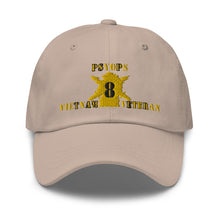Load image into Gallery viewer, Dad hat - Army - PSYOPS w Branch Insignia - 8th Battalion Numeral - w Vietnam Vet X 300 - Hat
