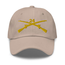 Load image into Gallery viewer, Dad hat - Army - 24th Infantry Regiment Branch wo Txt
