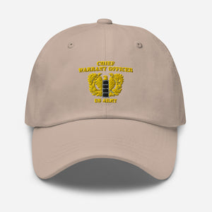 Dad hat - Emblem - Warrant Officer 4 - CW4 w Eagle - US Army