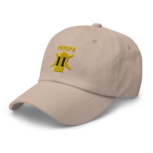 Dad hat - Army - PSYOPS w Branch Insignia - 11th Battalion Numeral - Line X 300 - Hat