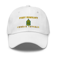 Load image into Gallery viewer, Dad hat - Army - First Sergeant - Combat Veteran - Line
