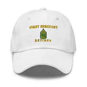 Dad hat - Army - First Sergeant - Retired - Line