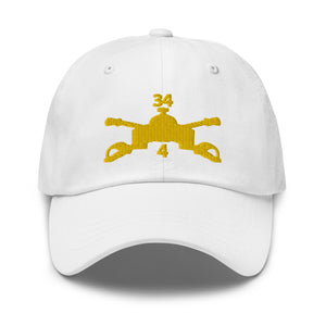 Dad hat - Army - 4th Bn 34th Armor - Armor Branch wo Txt