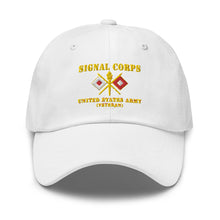 Load image into Gallery viewer, Dad hat - Army - Signal Corps - Branch - US Army Veteran X 300DPI
