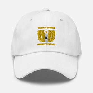 Dad hat - Emblem - Warrant Officer - WO1 - Combat Veteran X 300