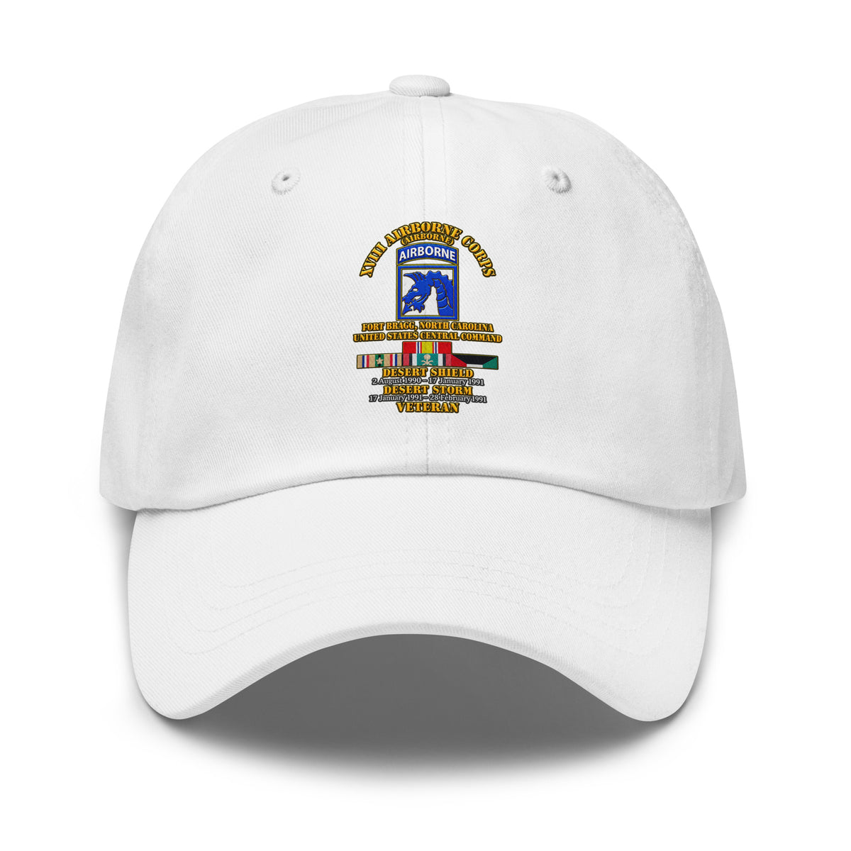 Dad hat - XVIII Airborne Corps Desert Storm Ribbons - 3D - Transparent ...