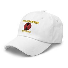 Load image into Gallery viewer, Dad hat - Army - 7th Infantry Division - Hat
