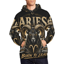 Load image into Gallery viewer, Aries - Born to lead Men's All Over Print Hoodie (USA Size)
