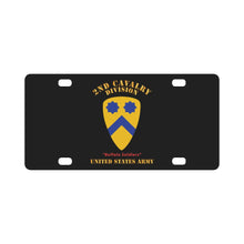 Load image into Gallery viewer, Army - SSI - 2nd Cavalry Division - Buffalo Soldiers - US Army X 300 Classic License Plate
