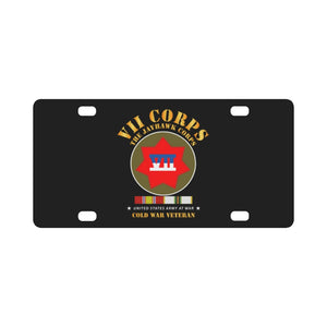 Army - VII Corps - The Jayhawk Corps - SSI w COLD WAR SVC X 300 Classic License Plate