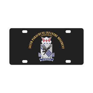 Army - 505th PIR - DUI X 300 Classic License Plate