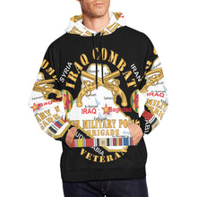 Load image into Gallery viewer, Men&#39;s All Over Print Hoodie (USA Size) (Model H13) - Army - 89th Military Police Brigade - Iraq Combat Veteran - SSI - Br w IRAQ SVC X 300
