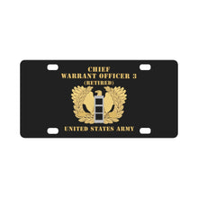 Load image into Gallery viewer, Army - Chief Warrant Officer - CW03 - Retired - Flat - Eagle and Bar X 300 Classic License Plate
