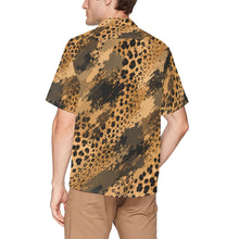 Load image into Gallery viewer, Cheetah camouflage texture Men's All Over Print Hawaiian Shirt With Chest Pocket
